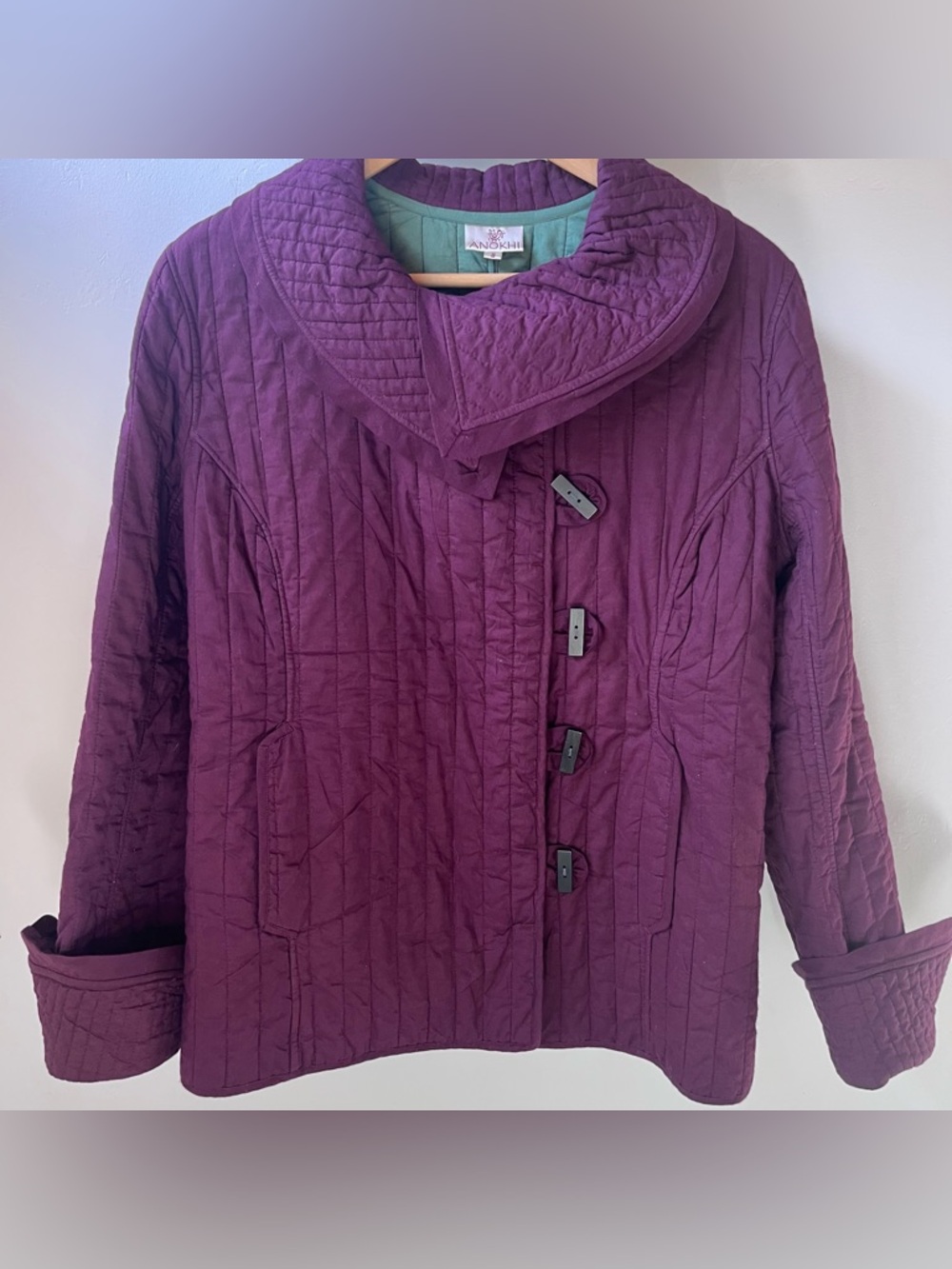 Anokhi Quilted Organic Cotton Cozy Jacket, Size Small